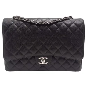 Chanel Caviar Quilted Jumbo Double Flap Black