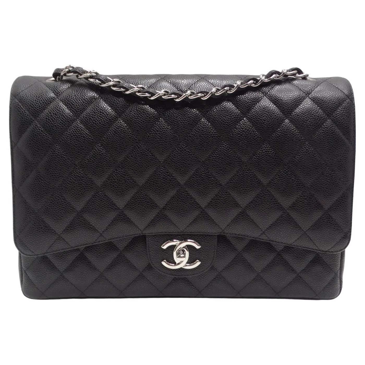 Chanel Caviar Quilted Jumbo Double Flap Black