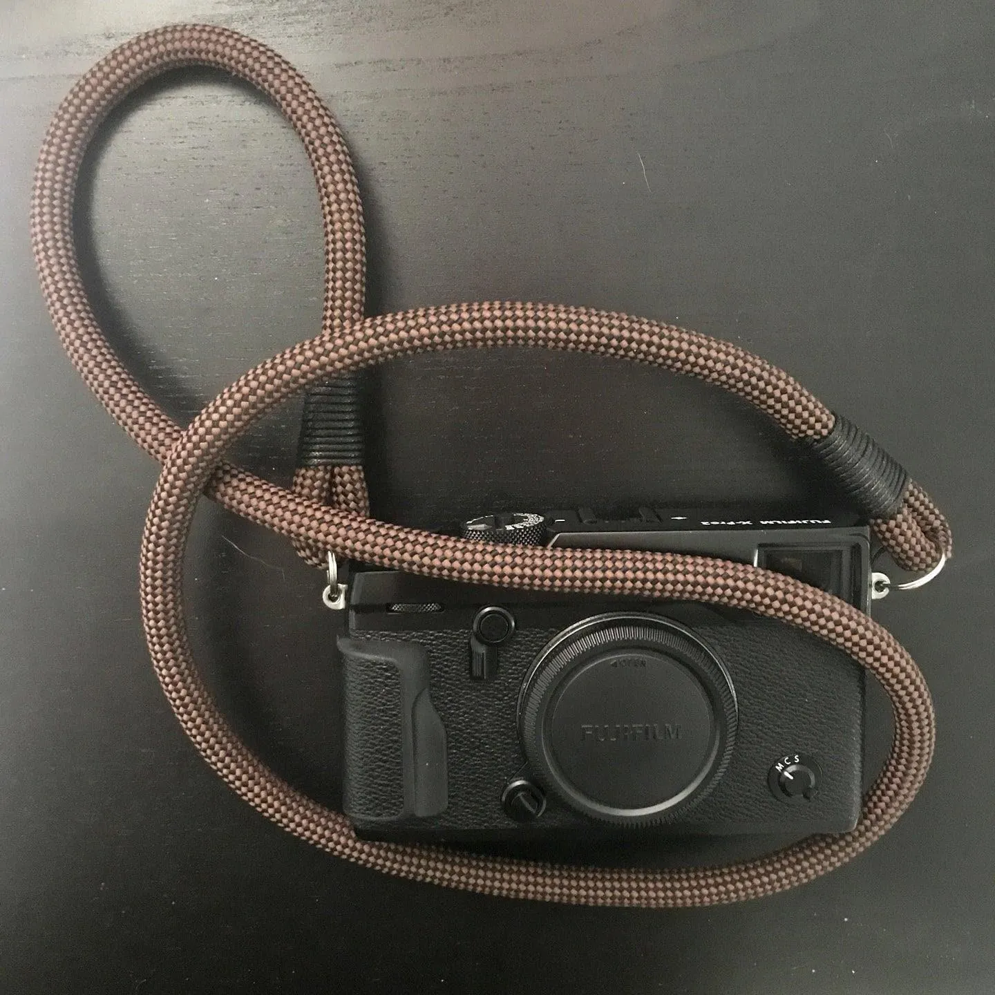 Checkered Brown/Black Camera Strap