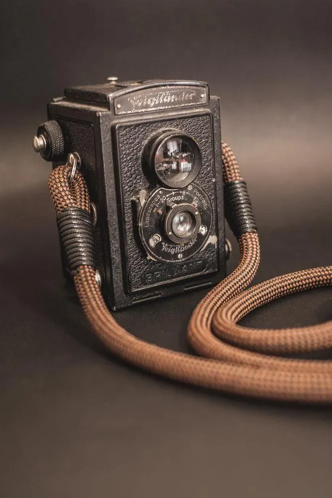 Checkered Brown/Black Camera Strap