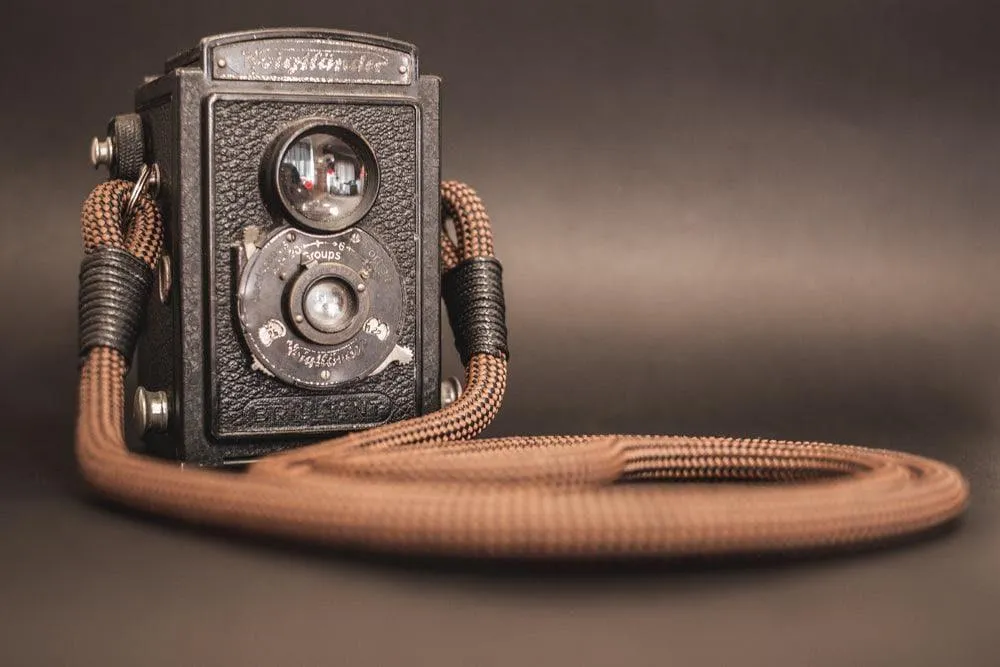 Checkered Brown/Black Camera Strap