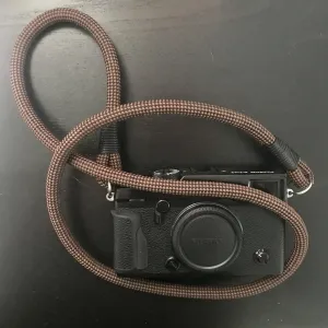 Checkered Brown/Black Camera Strap