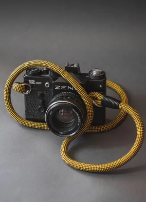Checkered Yellow/Black Camera Strap