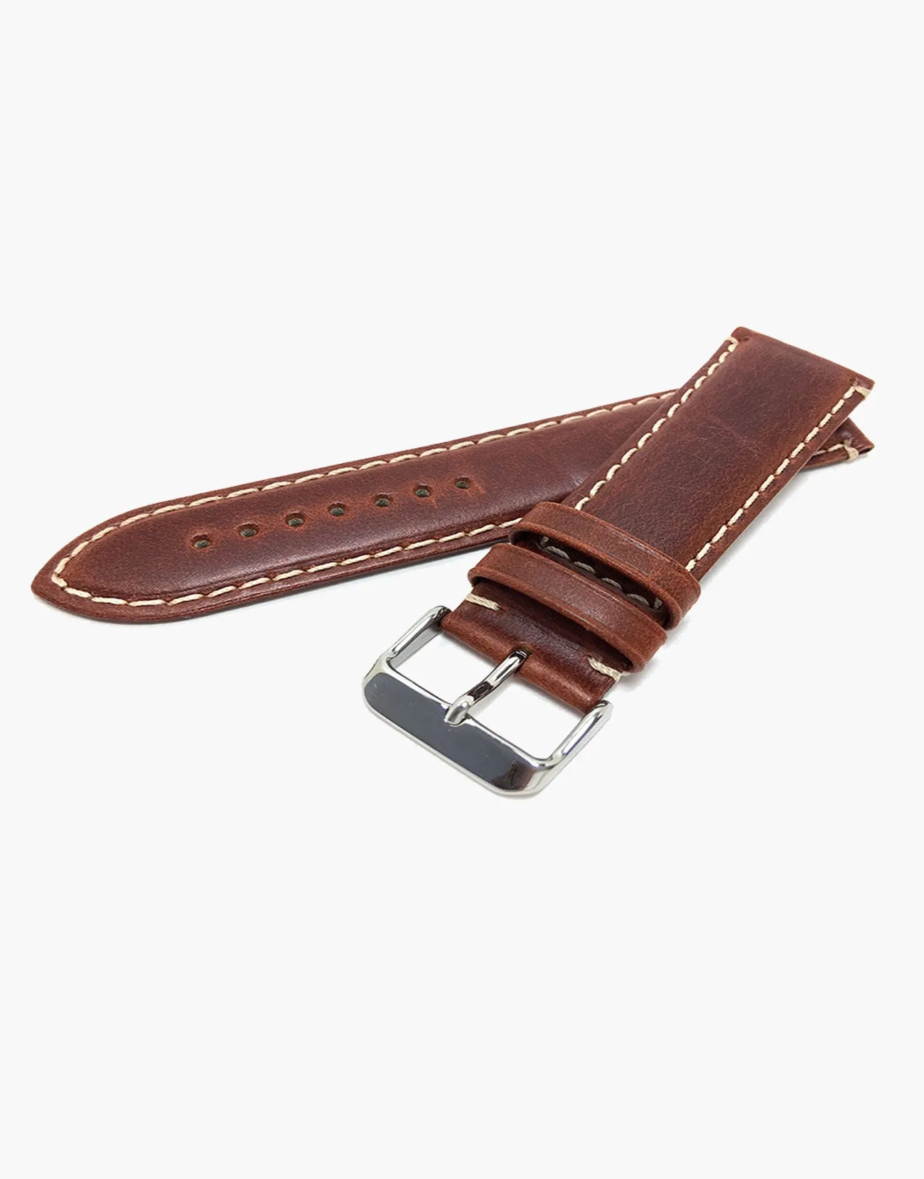 CHT Oil Tanned Leather White Contrast Stitching Water Resistant-Hadley-Roma MS885