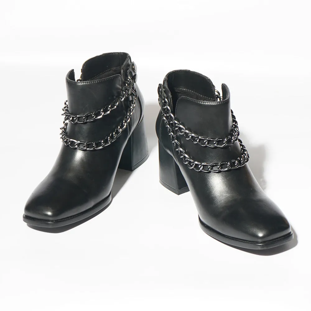 Chunky Metal Chain Boots