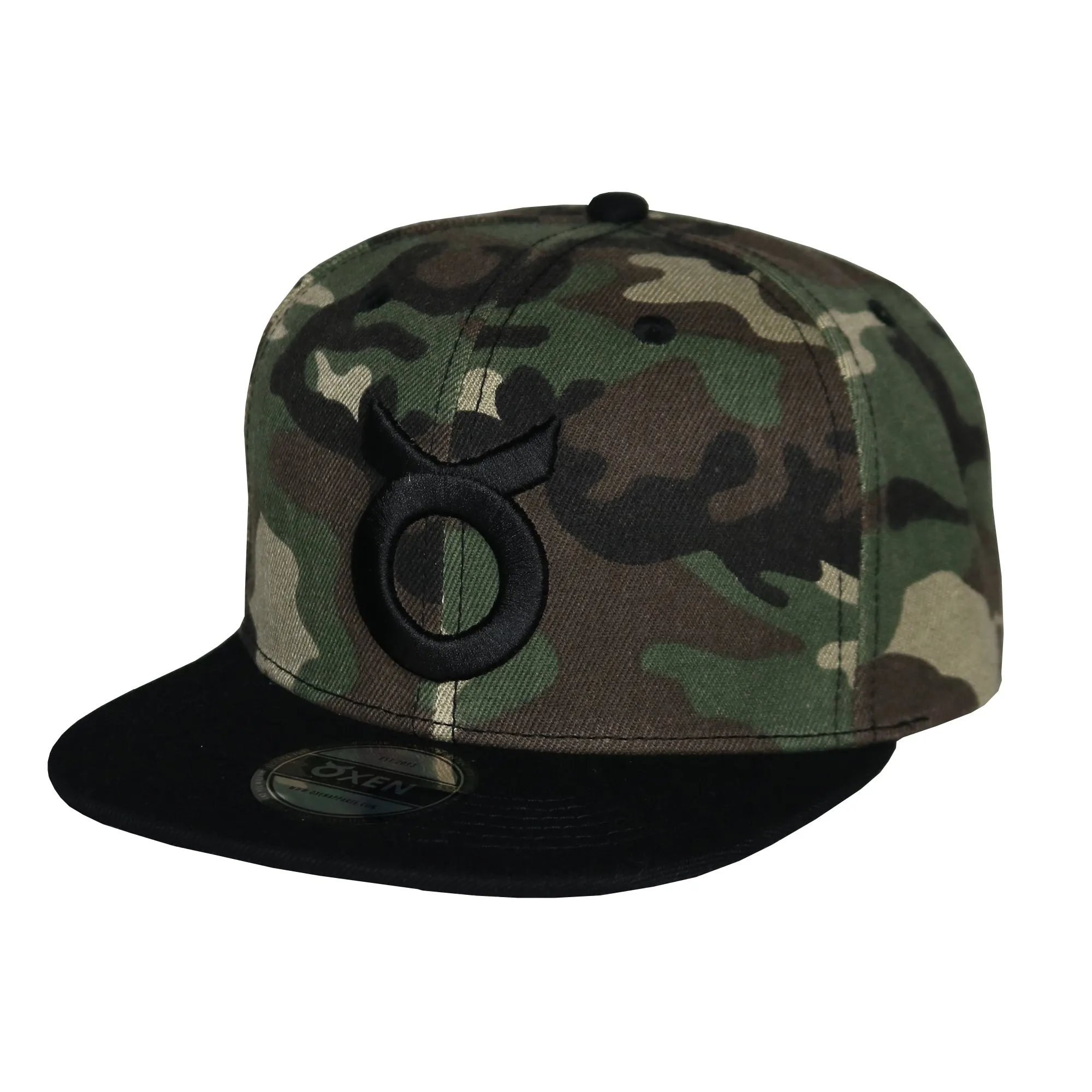 Classic Ring Snapback Hat - Camo / Black