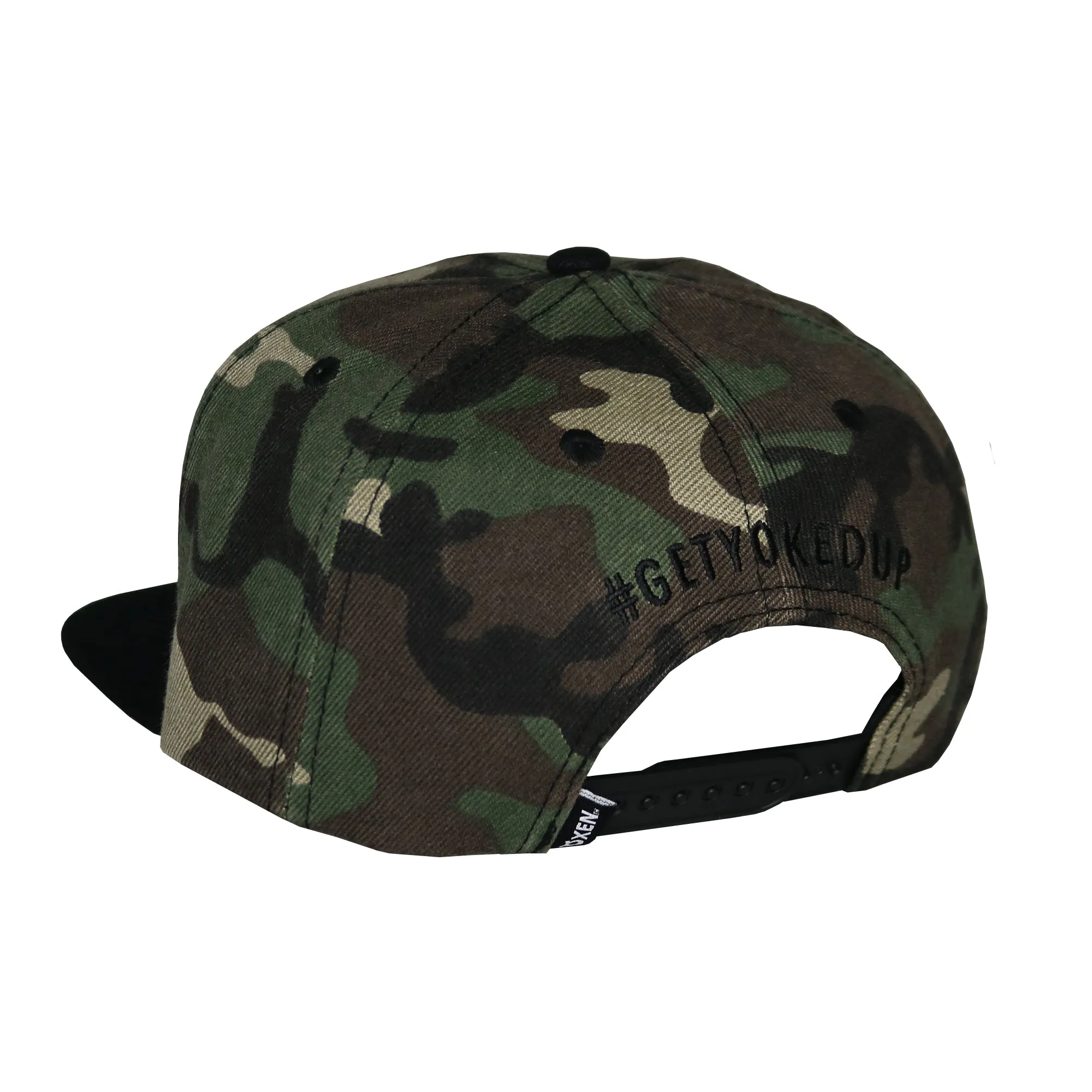 Classic Ring Snapback Hat - Camo / Black