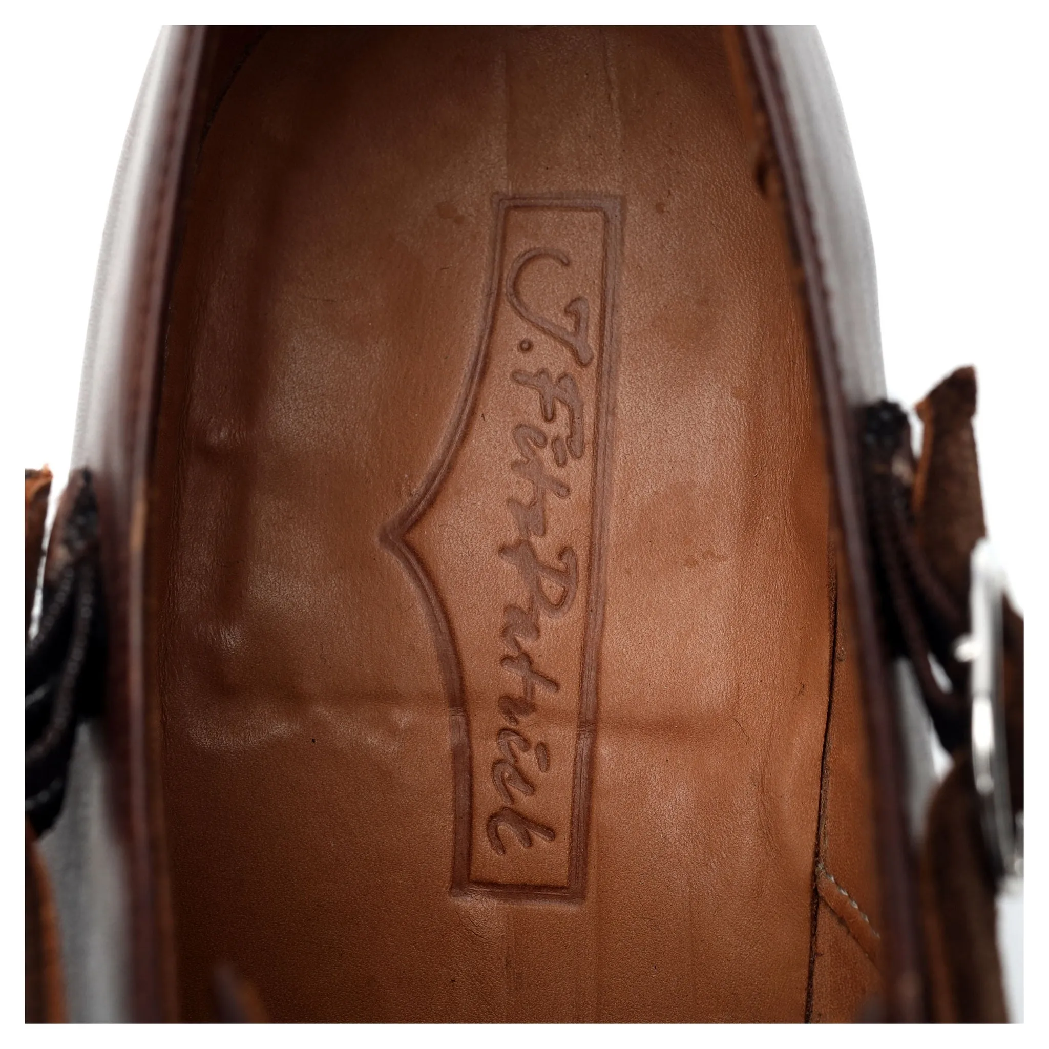 'Corliss' Brown Museum Leather Monk Strap UK 9 E