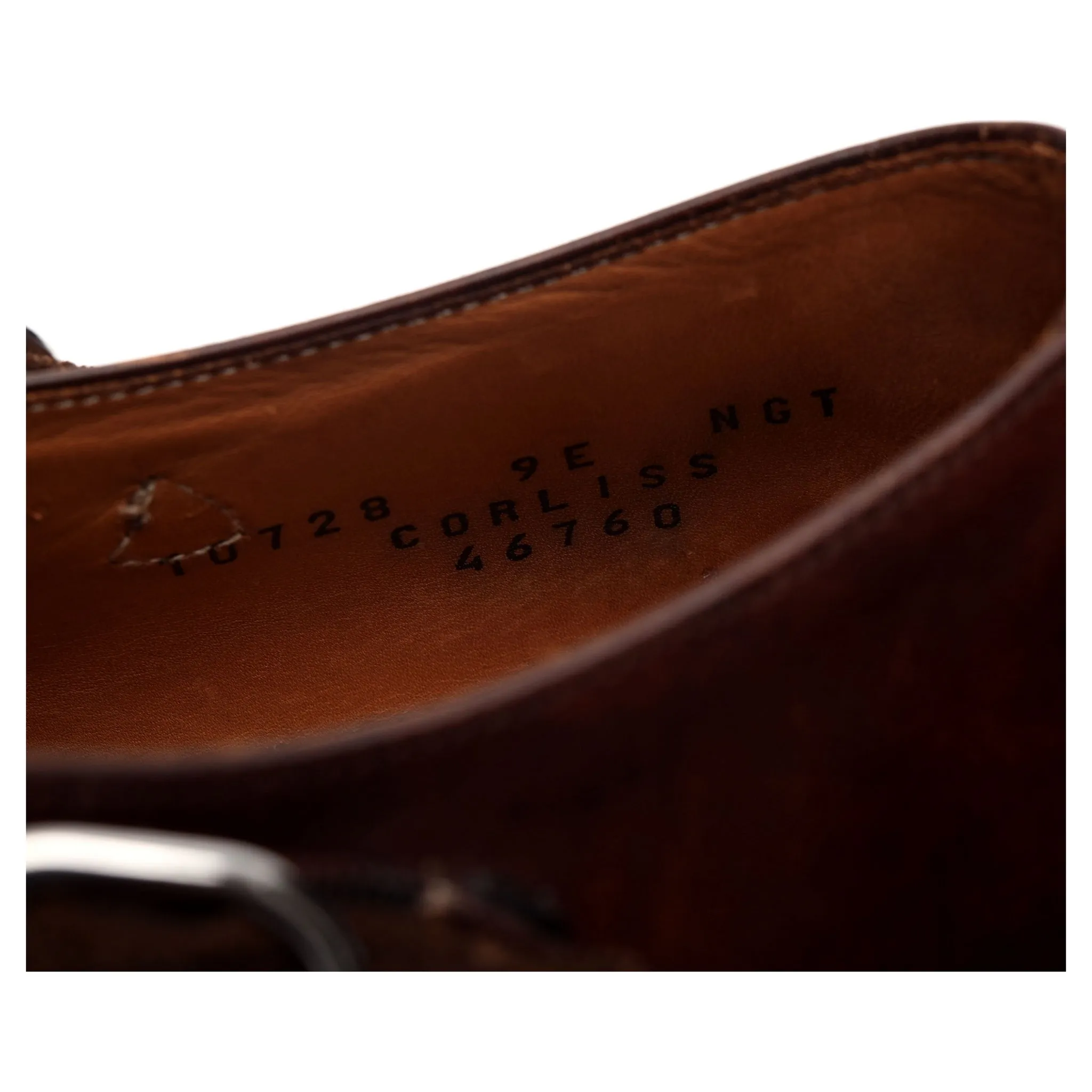 'Corliss' Brown Museum Leather Monk Strap UK 9 E