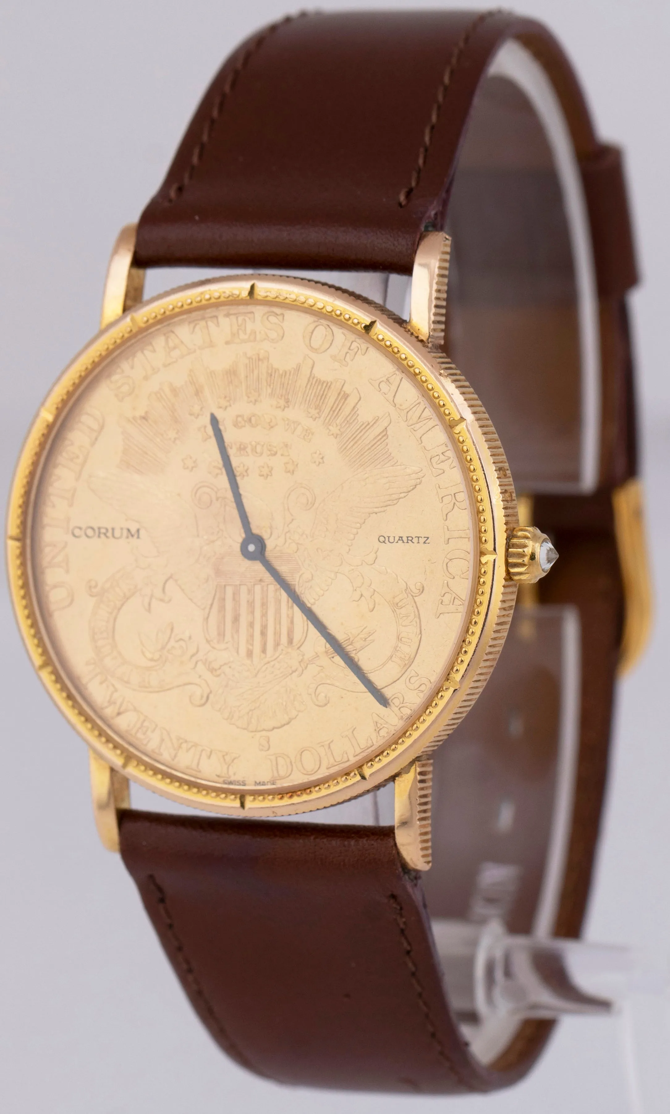 Corum Coin Twenty Dollar $20 Double Eagle 1894 Yellow Gold 35mm Quartz Watch