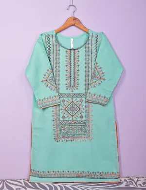 Cotton Embroidered Stitched Kurti - Baad e Saba (TS-088A-Ferozi)