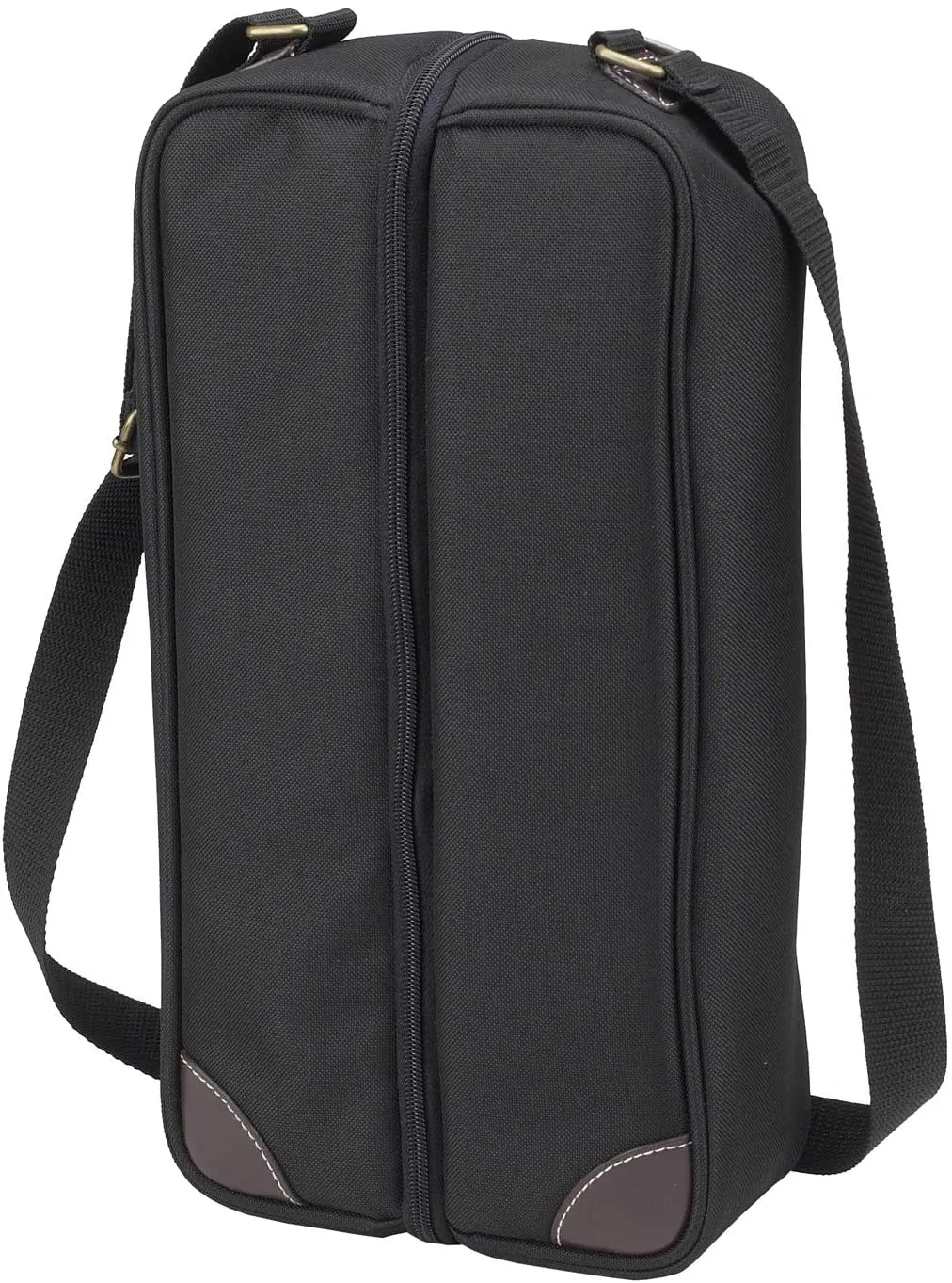 (D) Wine Carrier, Picnic Backpack Bag, Small Set for Outdoor (Black)