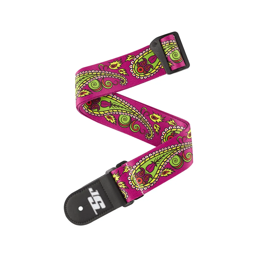 D'Addario 50JS14 50mm Joe Satriani Guitar Strap, Paisley Purple