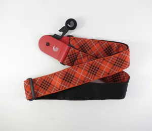 D'Addario Guitar Strap, 2" Tartan Rd & BK