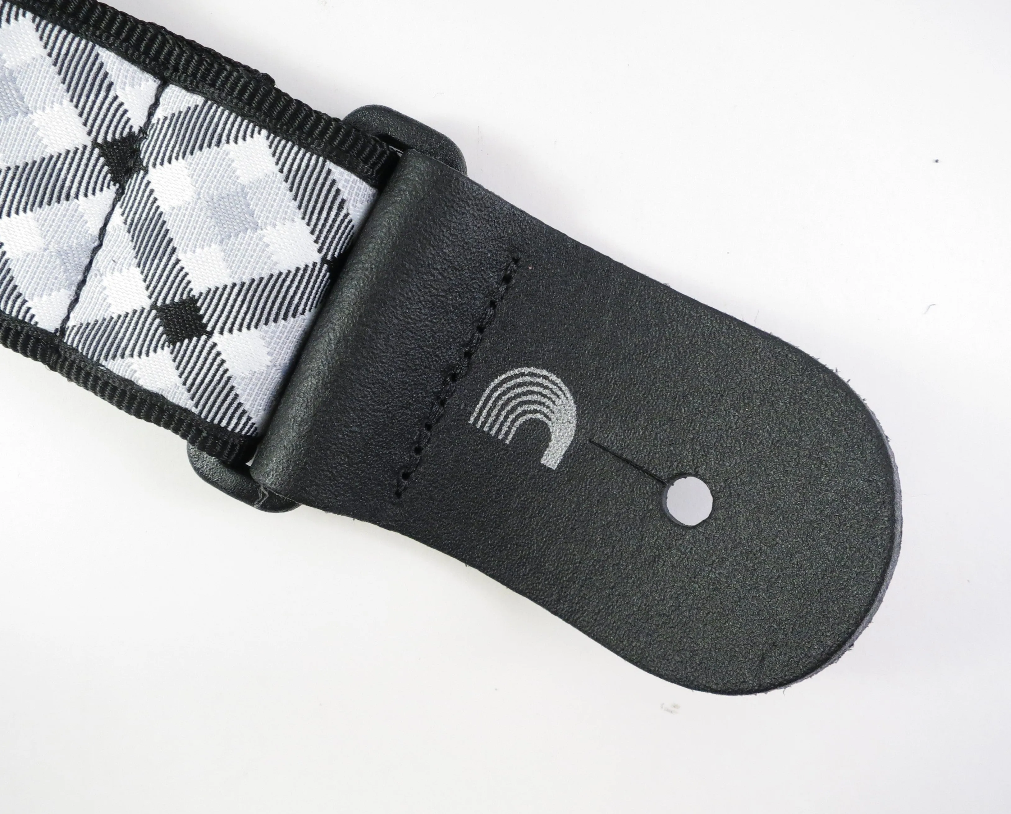 D'Addario Guitar Strap, Woven Gingham B/G