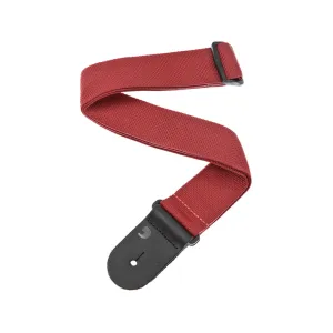 D'Addario PWS101 44mm Polypropylene Guitar Strap, Red