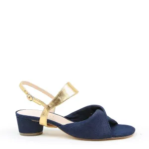 Denim Lo Twist Sandal   Gold Elsie Strap
