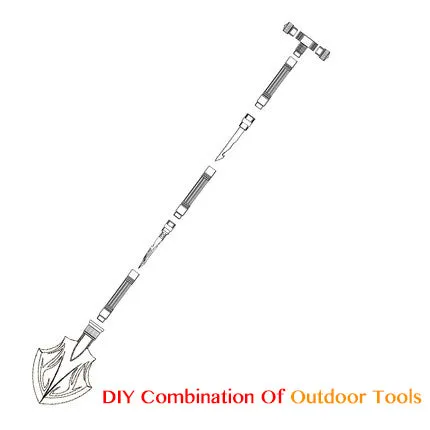 DIY Hiking Staff Multi-functional Emergency Tool