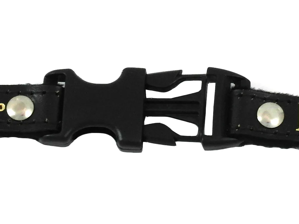 D'Luca Pro Series Leather Accordion Back Strap 14 Inches Long, Black
