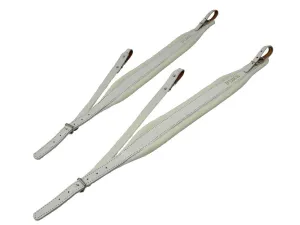 D'Luca Pro SG Series Genuine Leather Accordion Straps White/White