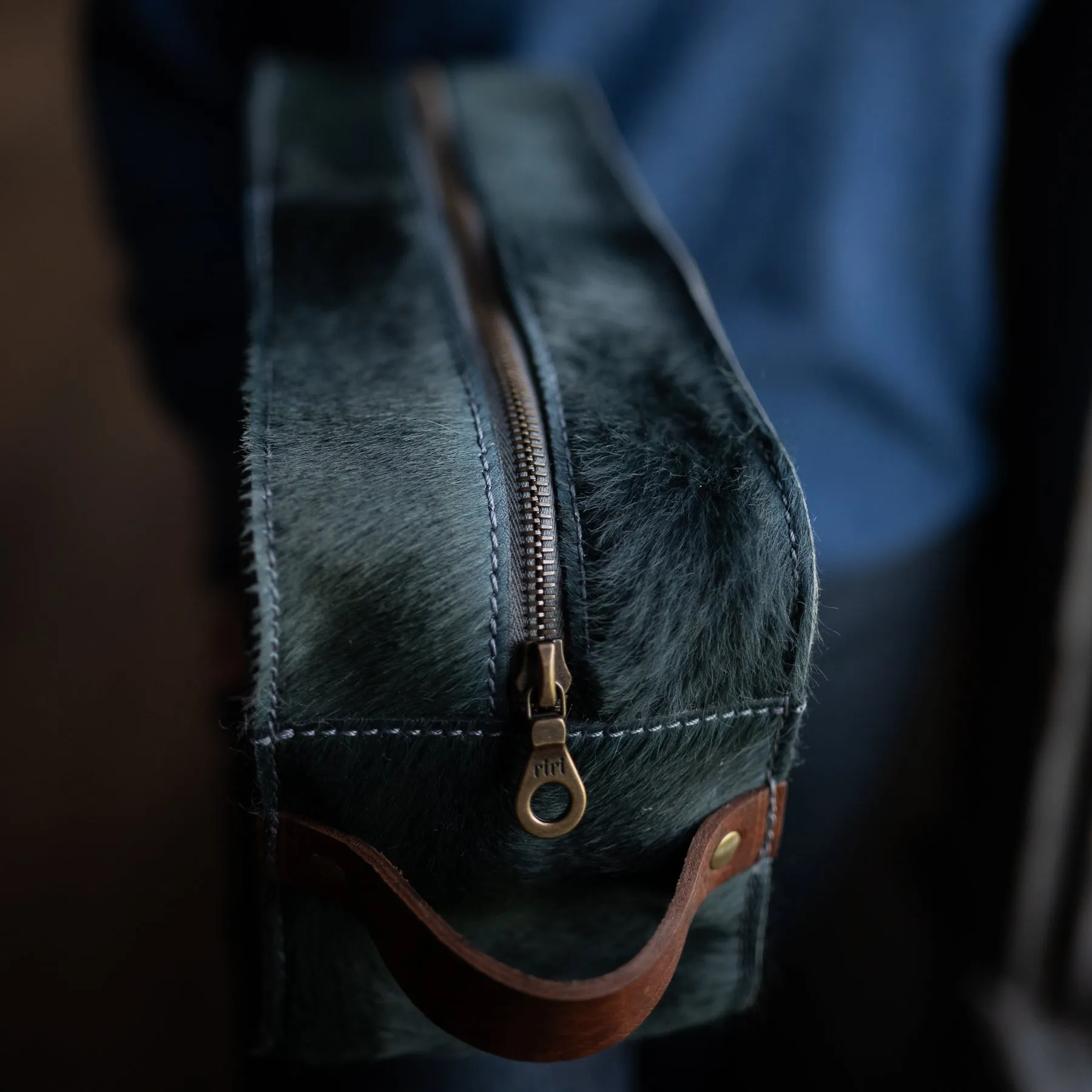 Dopp Kit | Pewter HH   Walnut Bison