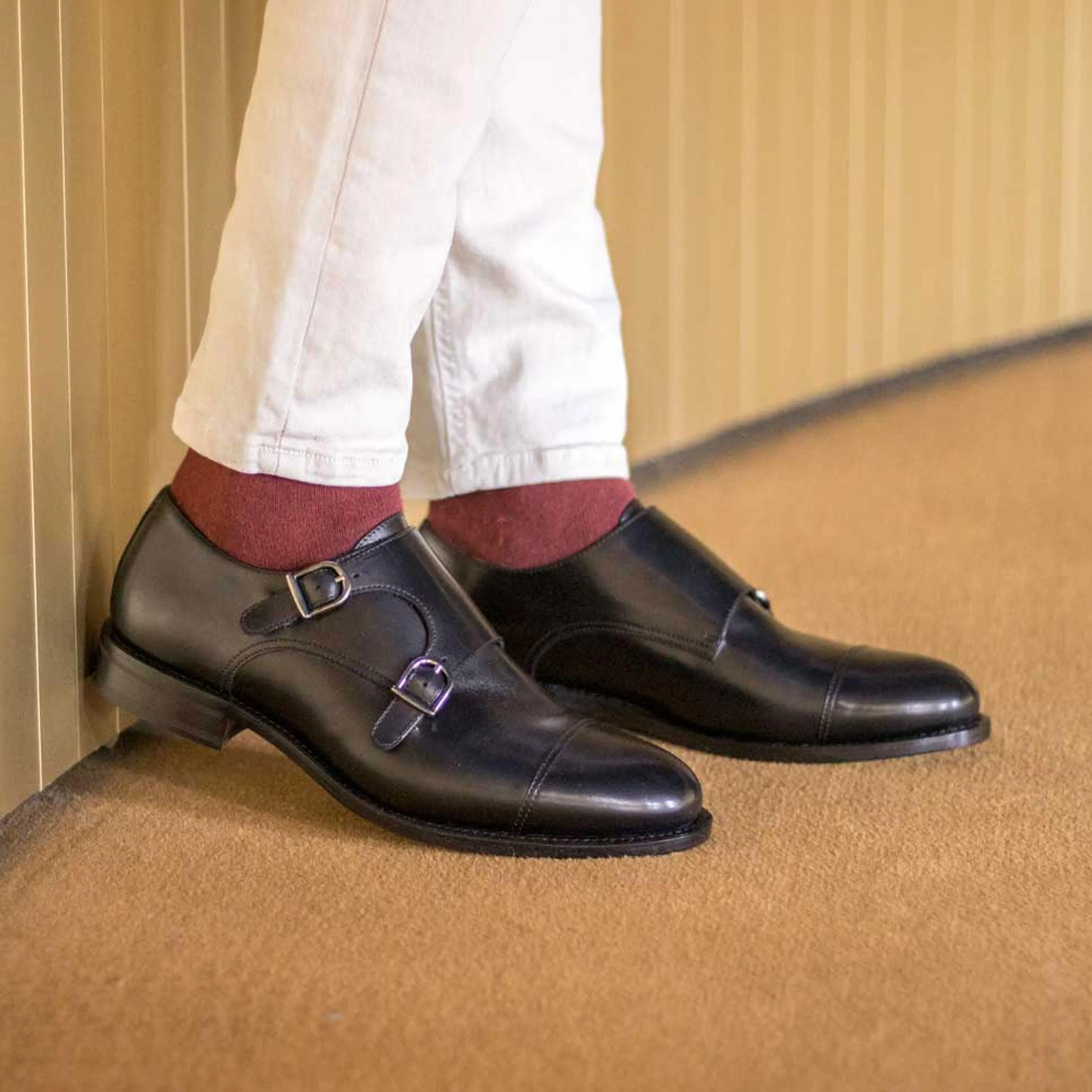 Double Monk black box calf