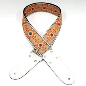 DSL Guitar Strap Jacquard Weaving Sal Orange