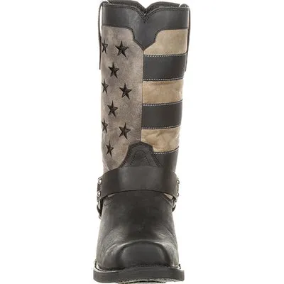 Durango Men's Patriotic Black Faded Flag & Harness Boot DDB0141
