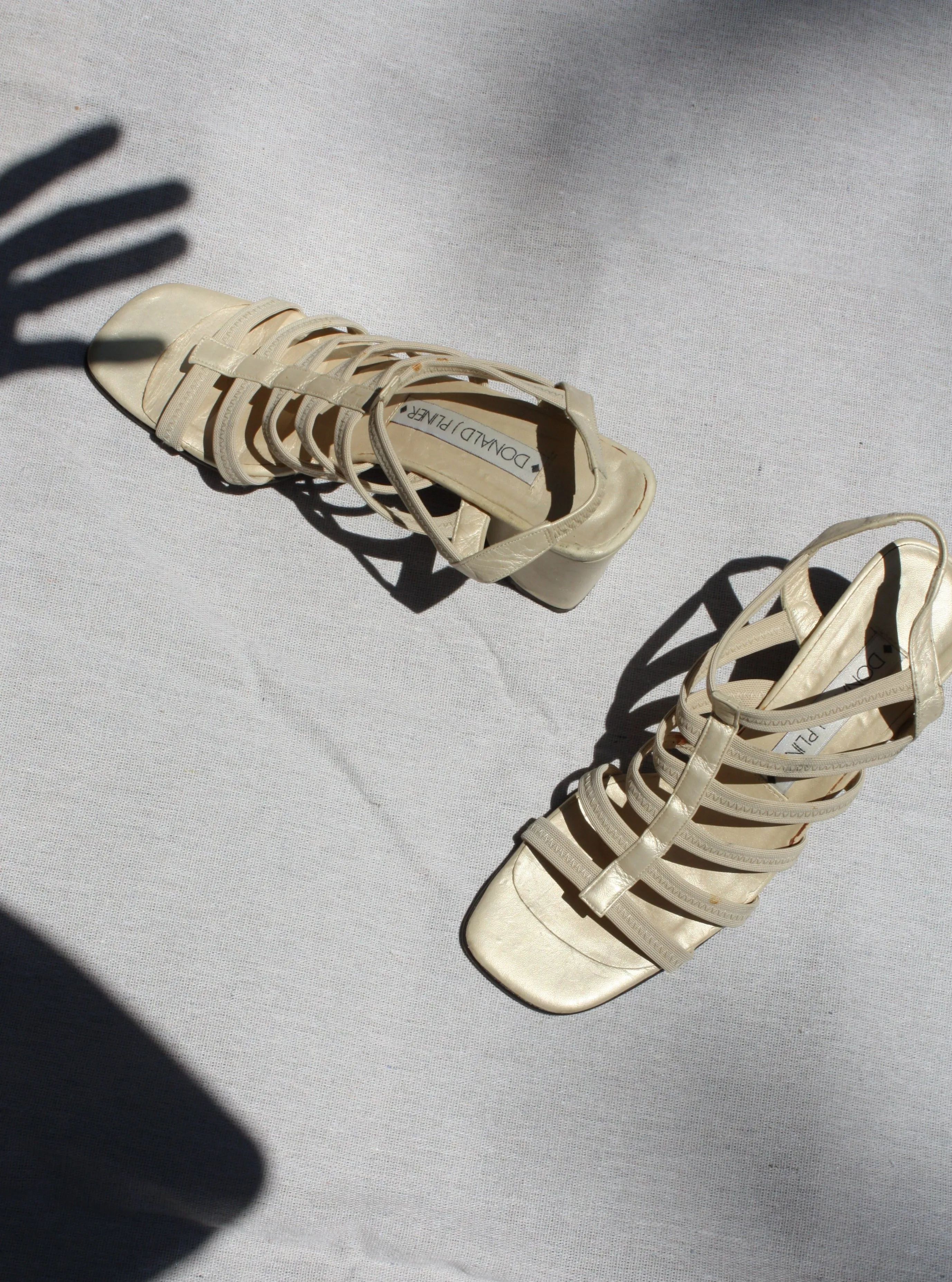 Elastic Caged Sandals (8.5)