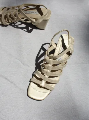 Elastic Caged Sandals (8.5)