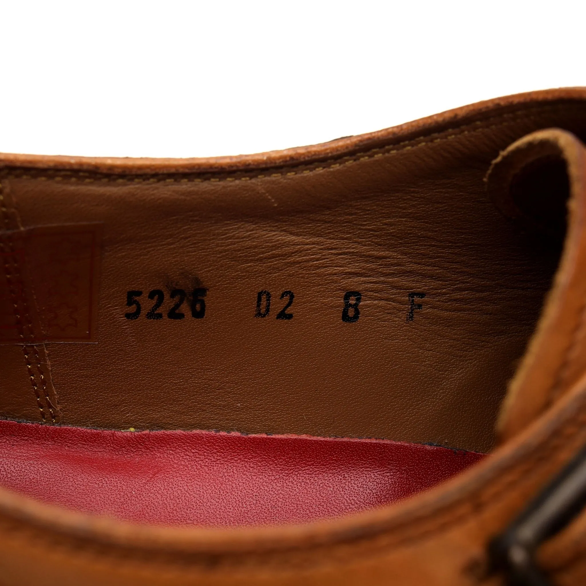 'Ellery' Tan Brown Leather Double Monk Strap UK 8 F