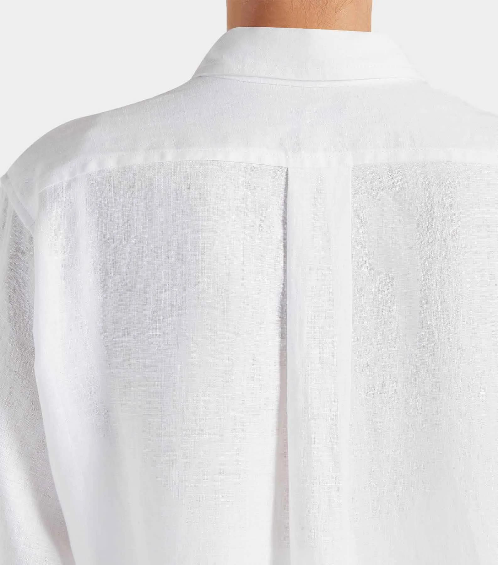 Embroidered Oversized Shirt - White