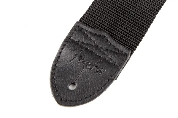 Fender Logo Strap, Black/Gray Logo, 2"