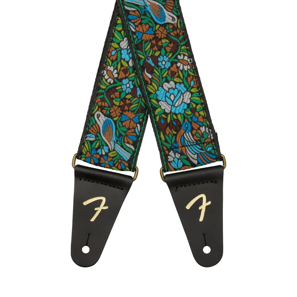 Fender Mosaic Jacquard Guitar Strap - Green, 2"