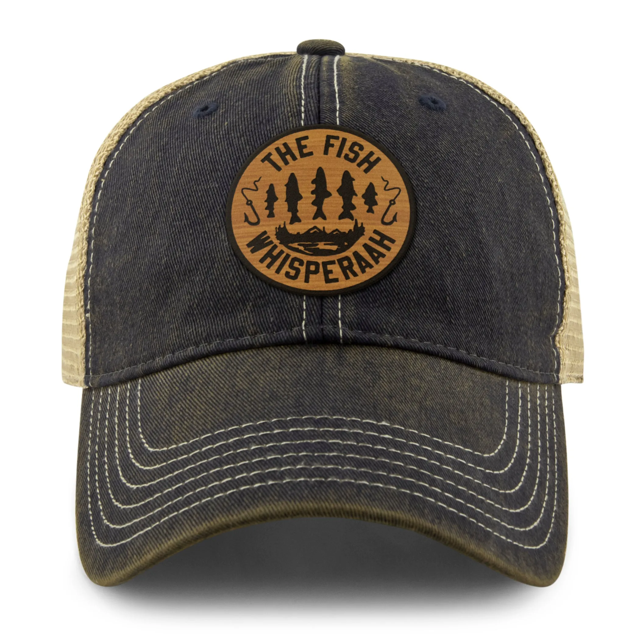 Fish Whisperaah "Wood Grain" Patch Dirty Water Trucker