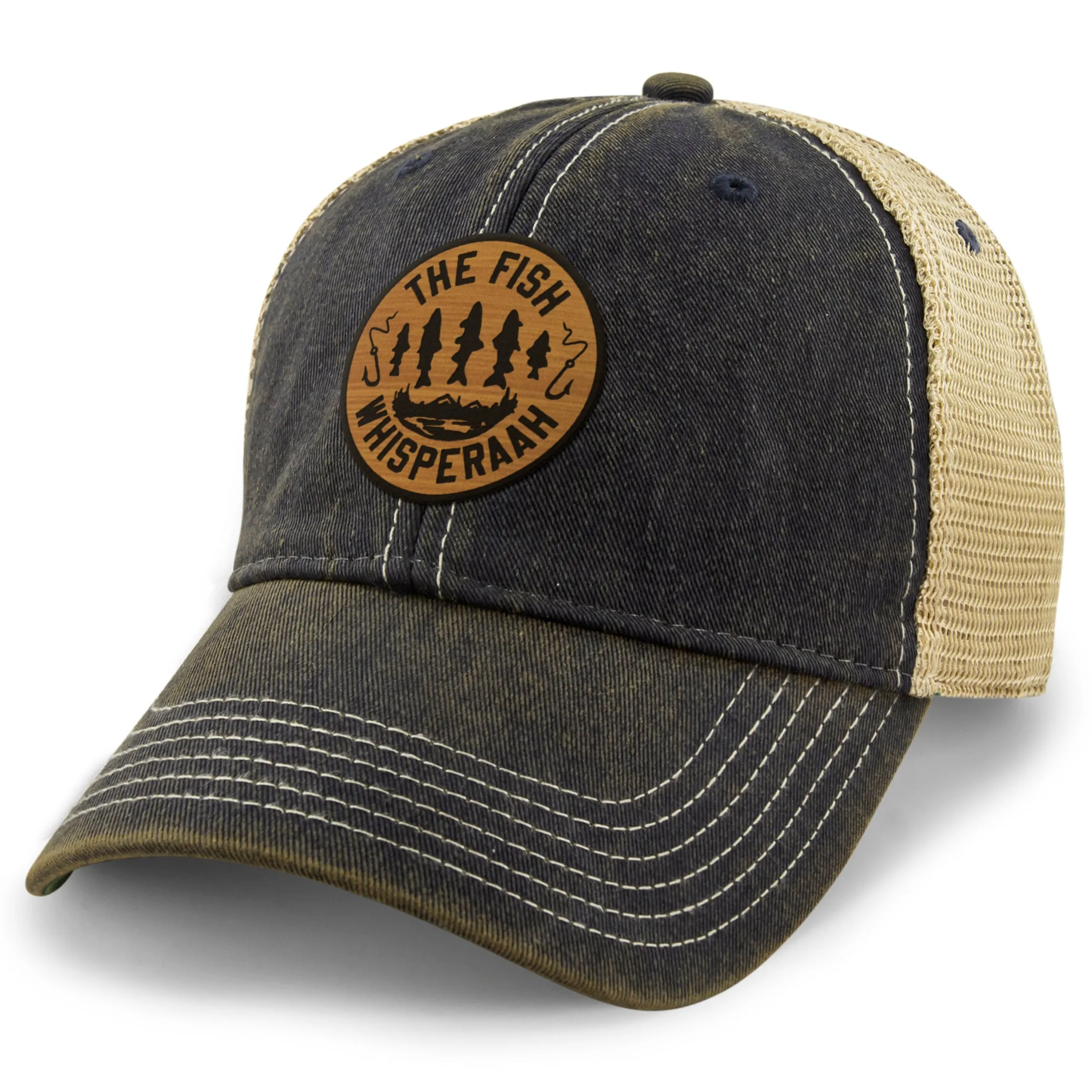 Fish Whisperaah "Wood Grain" Patch Dirty Water Trucker