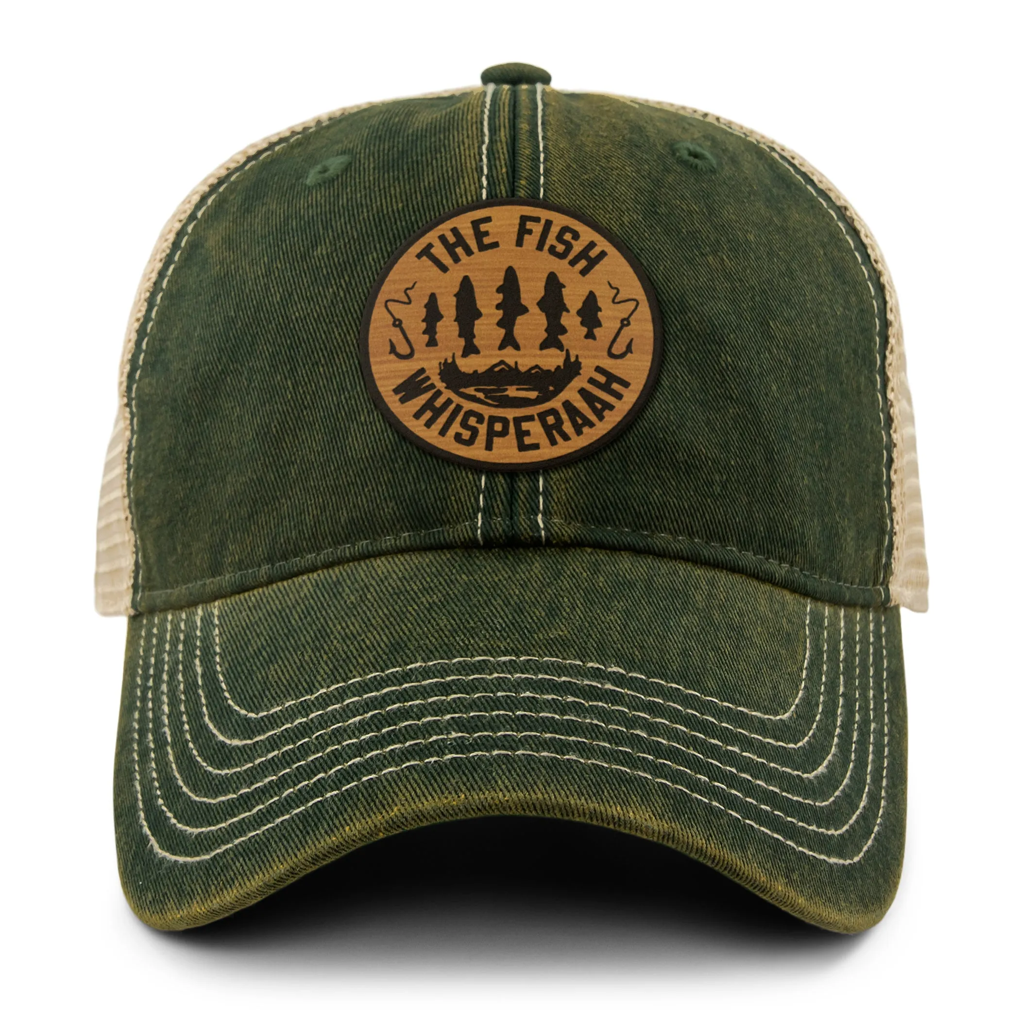 Fish Whisperaah "Wood Grain" Patch Dirty Water Trucker