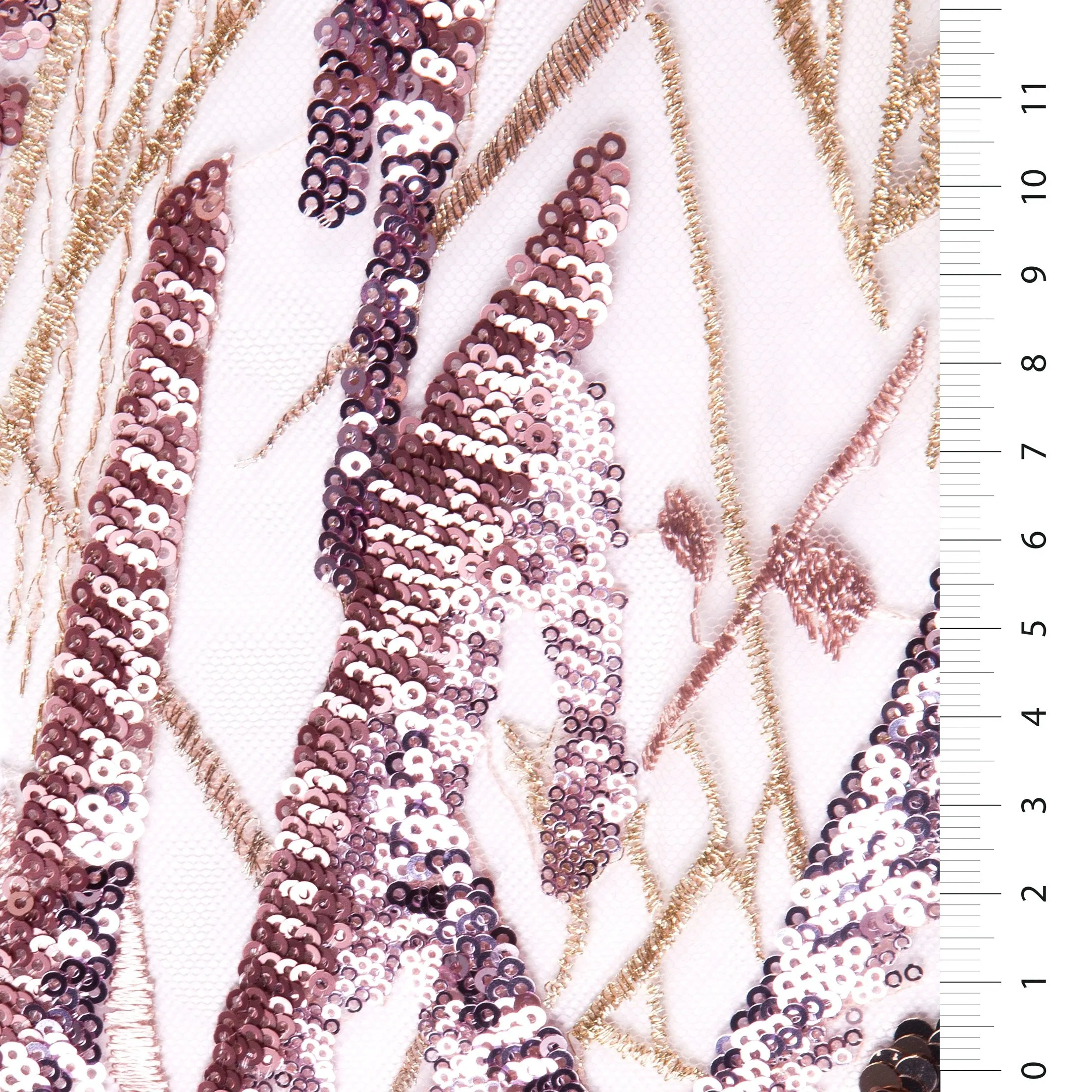 Flower Branches Design Colorful Sequin Embroidery Tulle Fabric
