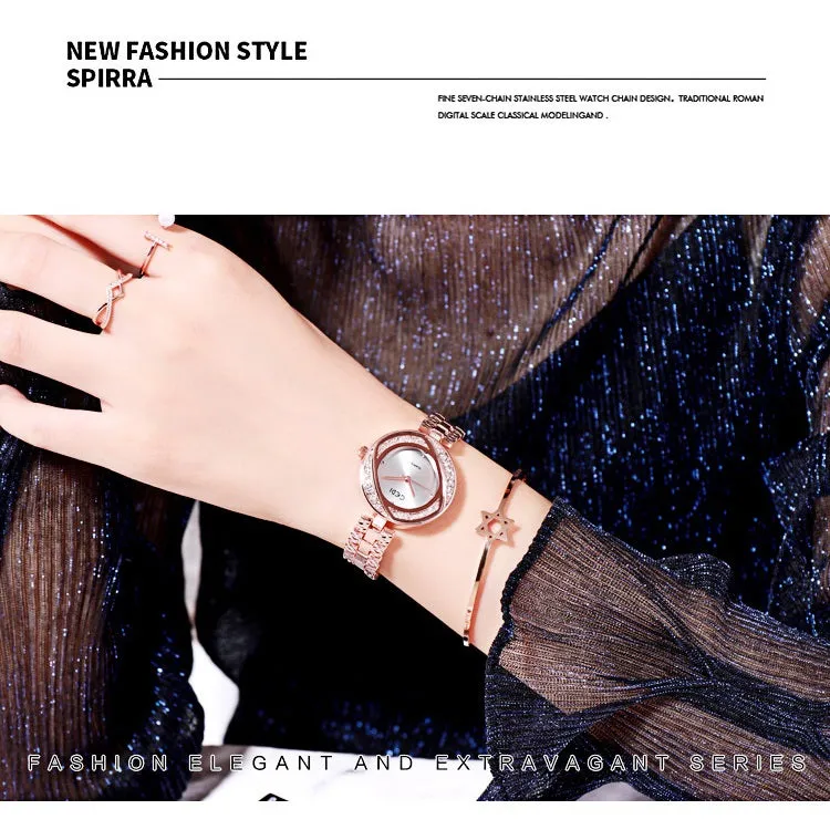 Full Of Diamond Dial Bracelet Women's Watch