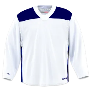 GameWear GW6500 ProLite Series Senior Hockey Practice Jersey - White / Royal