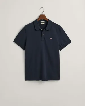 Gant Regular Fit Shield Pique Golfer Evening Blue