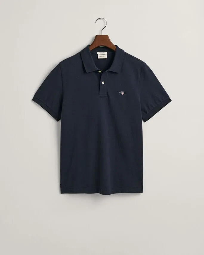 Gant Regular Fit Shield Pique Golfer Evening Blue