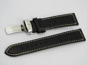 Genuine Italian leather watch strap 20mm Alpha logo