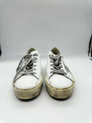 Golden Goose Delux Brand 7.5 WHITE AND SILVER SHOES