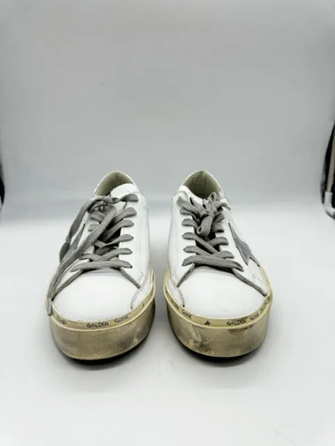 Golden Goose Delux Brand 7.5 WHITE AND SILVER SHOES