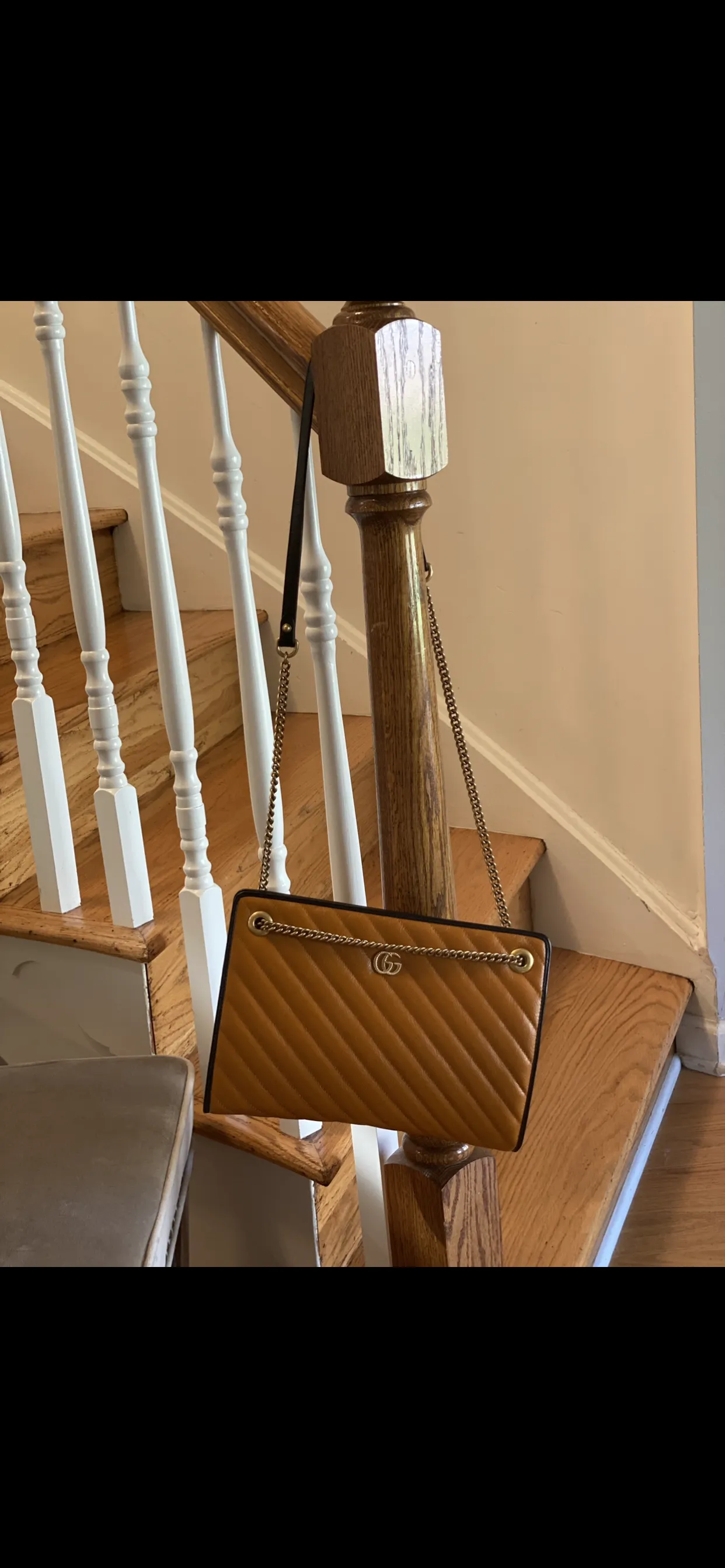 Gucci GG Marmont Shoulder Bag in Vaccha Brown