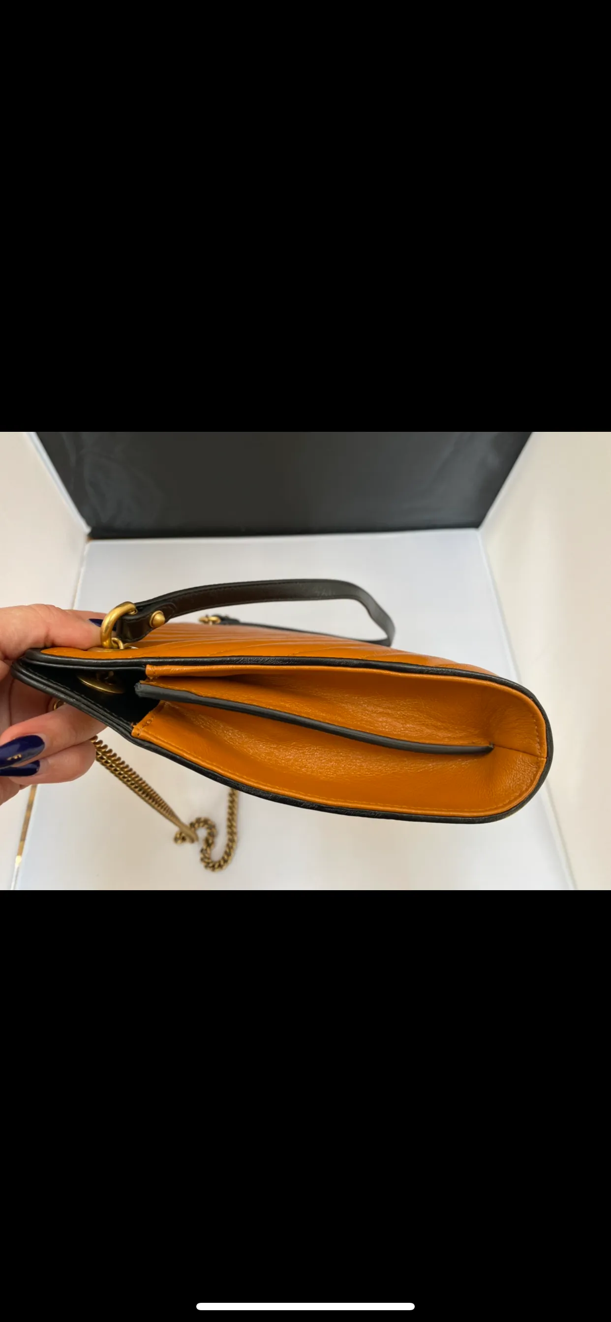 Gucci GG Marmont Shoulder Bag in Vaccha Brown