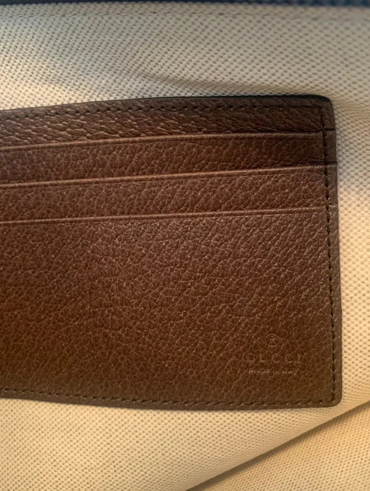 Gucci GG Supreme Monogram Places Courrier Embroidered Zip Pouch