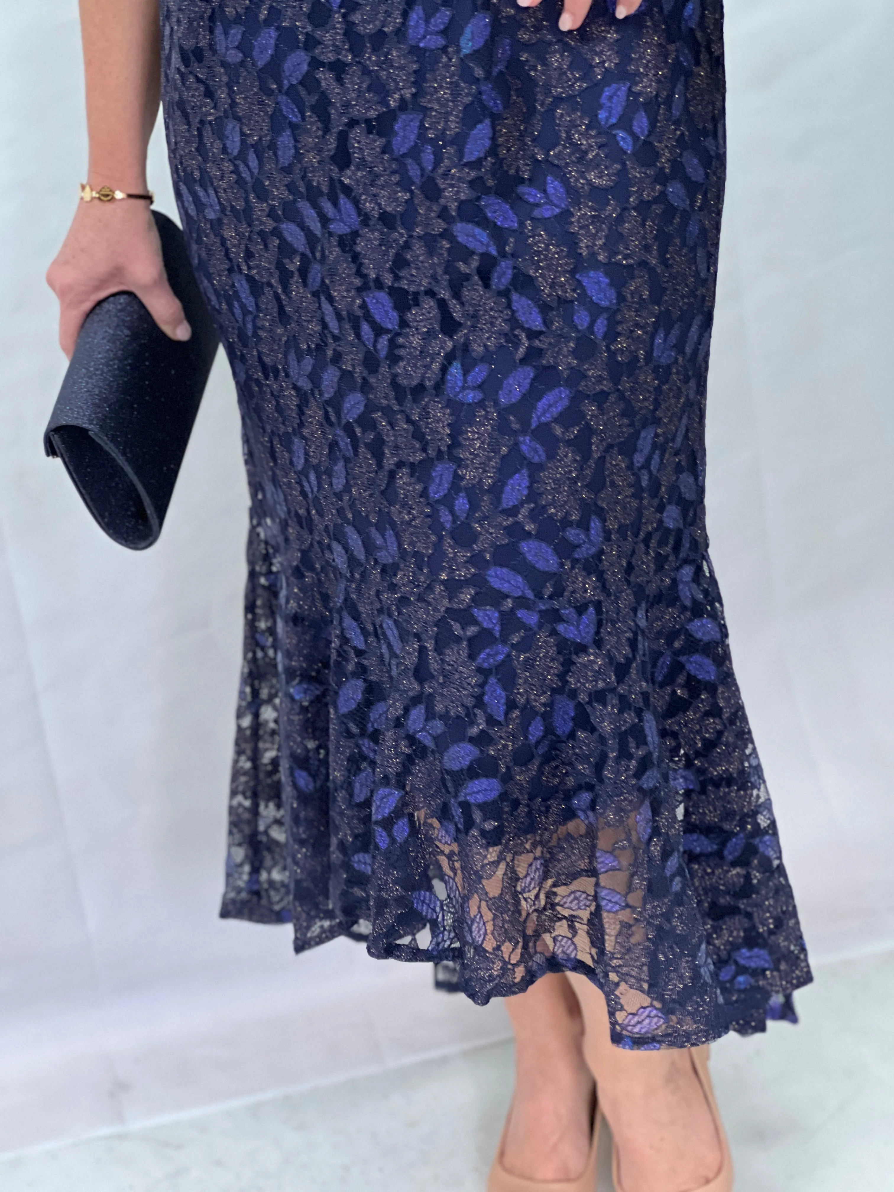Harriet Midnight Embroidered Evening Gown