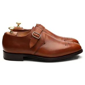 Herring 'Didsbury' Tan Brown Leather Monk Strap UK 10 F
